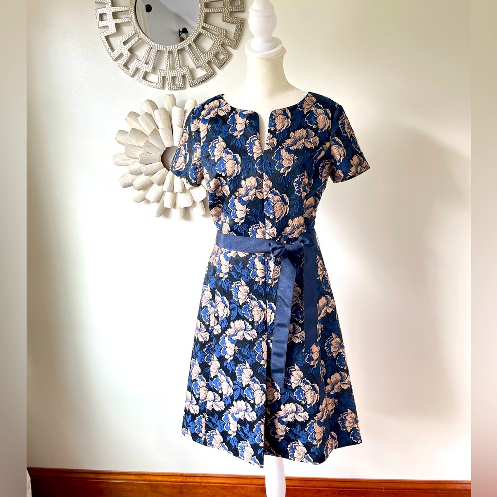 Brooks Brothers floral brocade A-line dress size 4 NWOT